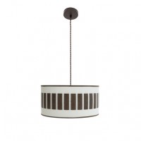 Distribuidor - Lâmpadas Diversas | Colgantes Moderno | COLGANTE IVANNA 1XE27 MARRON/BLANCO-OXIDO REGX40X40 CM Ref: 188494017